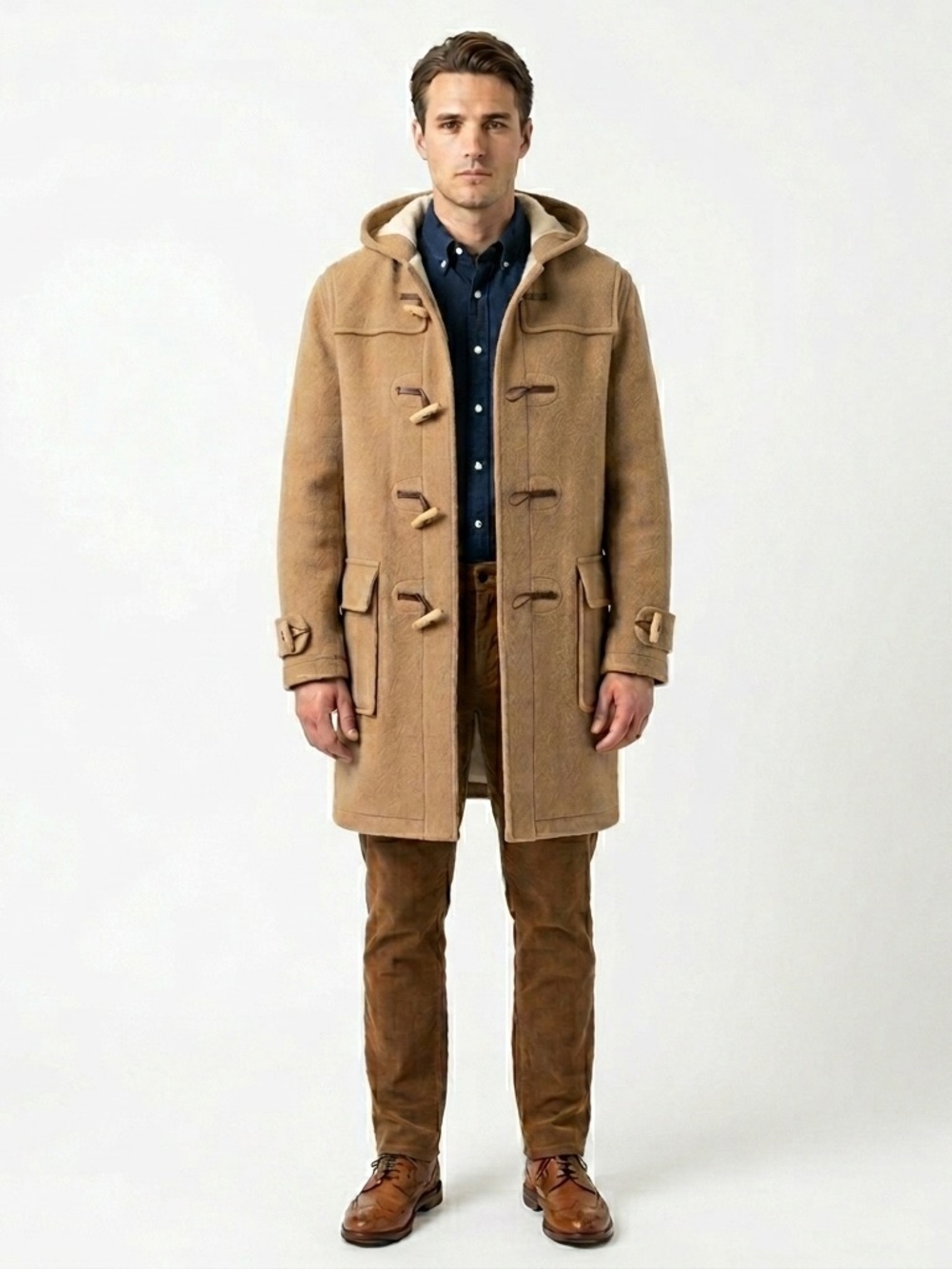 Vintage Gloverall of London Dolomite Wool Duffle Coat Camel USA 36 (Men’s XS/S?)